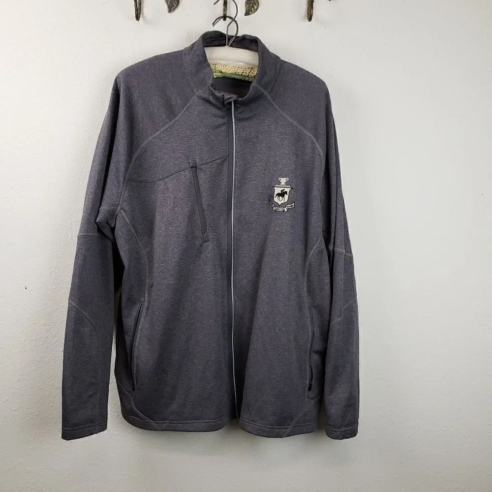 Santa Anita racetracks gray zip up athletic jacket